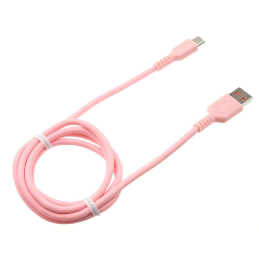 3ft USB-C Cable Pink Charger Fast Cord Power Wire Type-C Compatible with LG K51 - LG Q7 Plus - LG Q70 - LG Stylo 4 - LG Stylo 4 Plus - LG Stylo 5