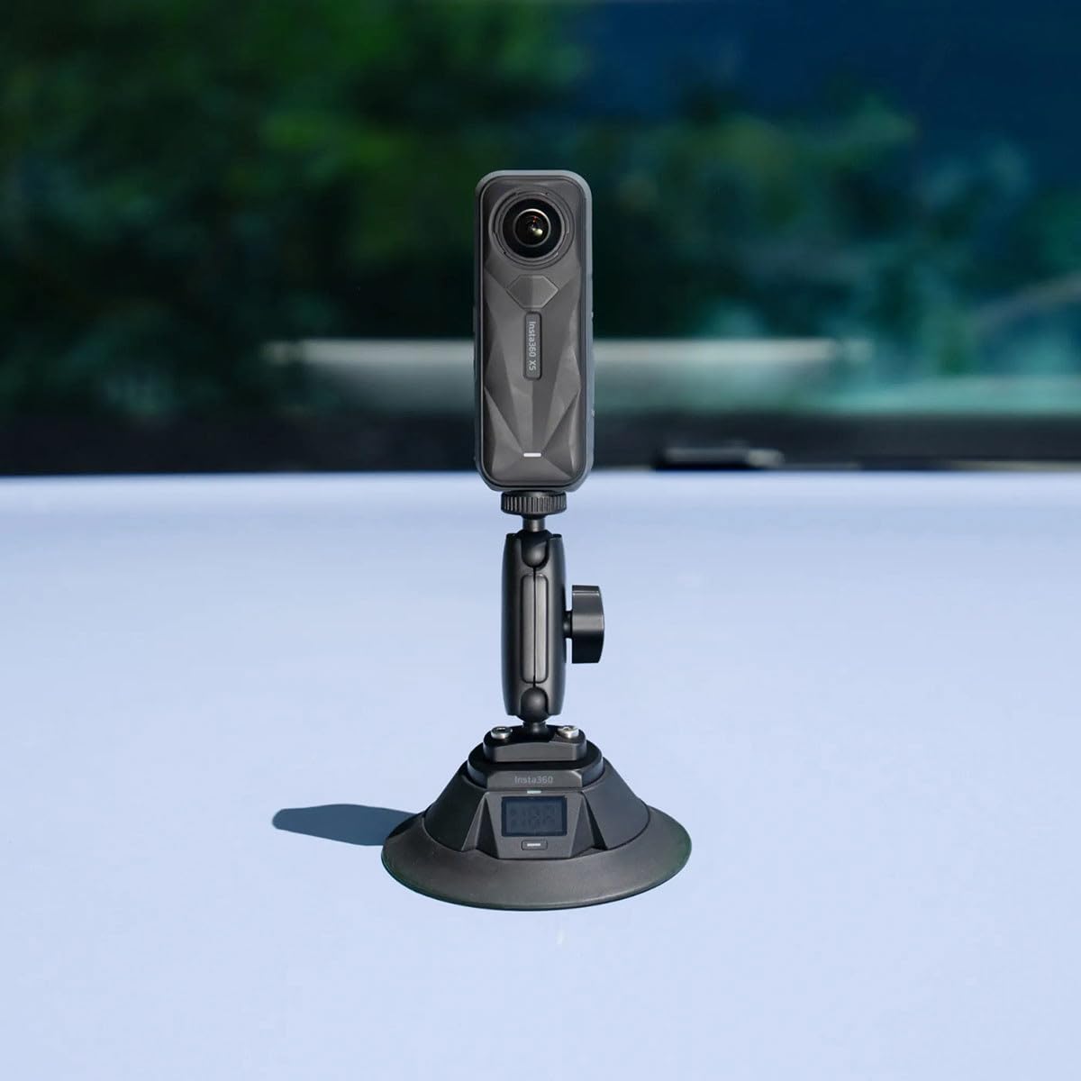 Insta360 Electric Suction Cup Mount - Action Camera Car Mount with Adjustable Double Ball Head for Off-Road Drives, Automatic Suction, Suction