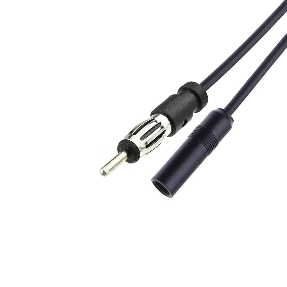 RedYutou Universal DIN Male to Female car Modified DVD Navigation CD Player AM/FM Antenna Extension Cable Conversion Cable 300cm /10 ft