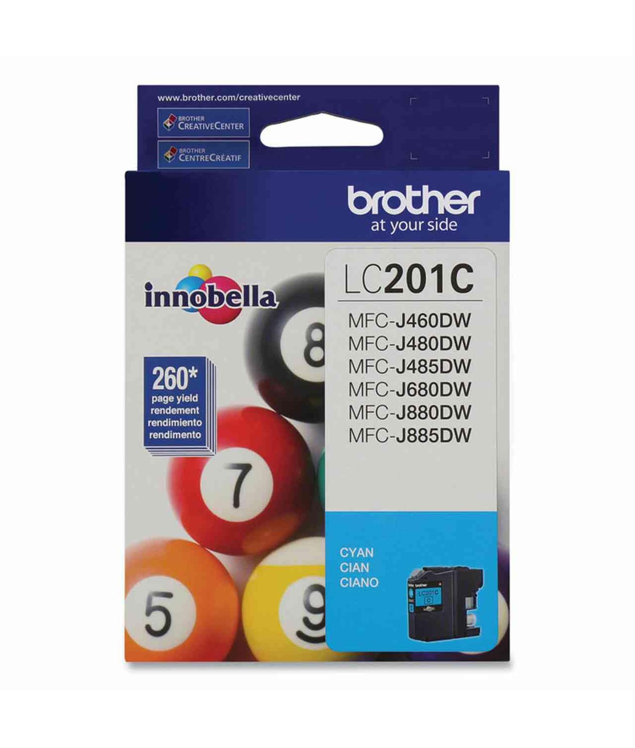 Brother LC201C Innobella Ink Cartridge, Cyan - in Retail Packaging