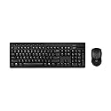 Monoprice Wireless Membrane Keyboard and Optical Mouse Combo, Full?Size 104?Key Keyboard, 2.4 GHz Wireless Receiver, for Both Home and Office Use