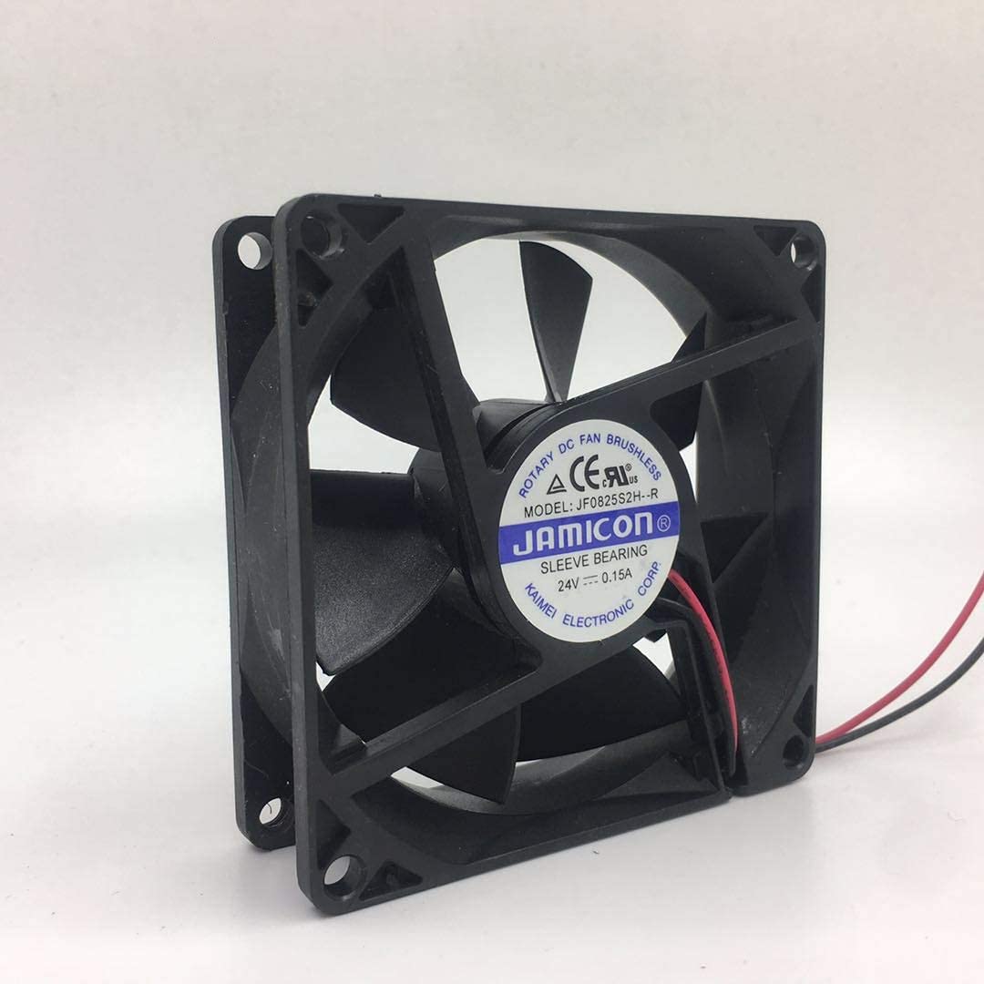 JF0825S2H-R 24V 80mm Fan, 24V 0.15A 2-Wire Cooling Fan