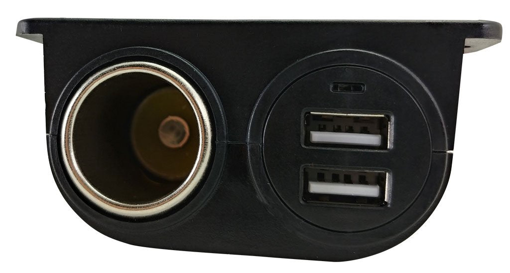 Custom Accessories Compatible with Smartphones, 18003 12V Dual USB Under Dash Mount, Black
