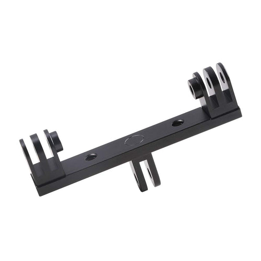 Aluminum Dual Twin Mount Adapter with Two Screw Compatible with DJI Osmo Action 6/5Pro/4/3, GoPro Hero 13/12/11/10/9/8 Black, Campark, AKASO, SJCAM