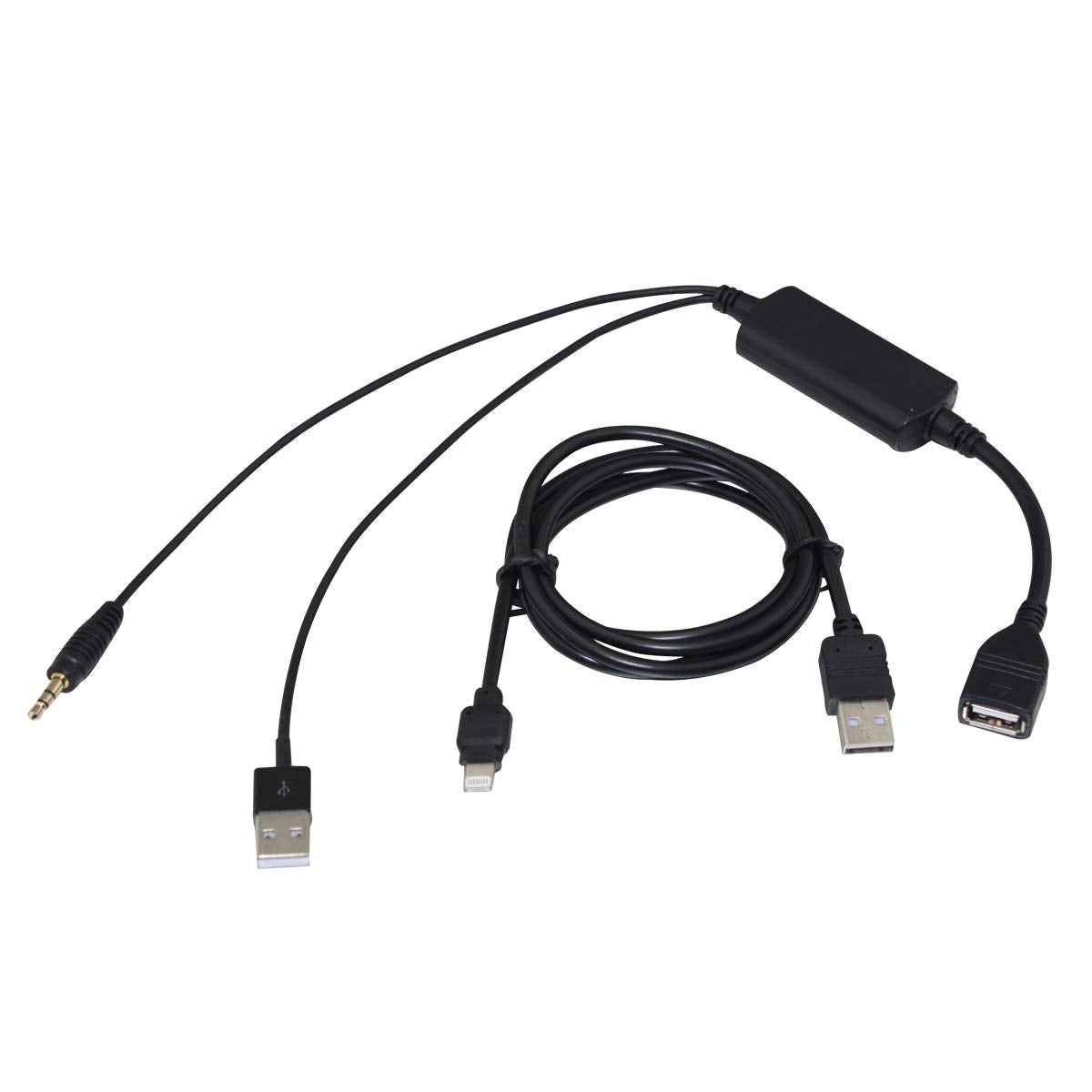 Yongjiangxia USB 3.5Mm Aux Interface Cable Compatible with BMW X3 X5 Series 3 5 Mini Charging Play Music