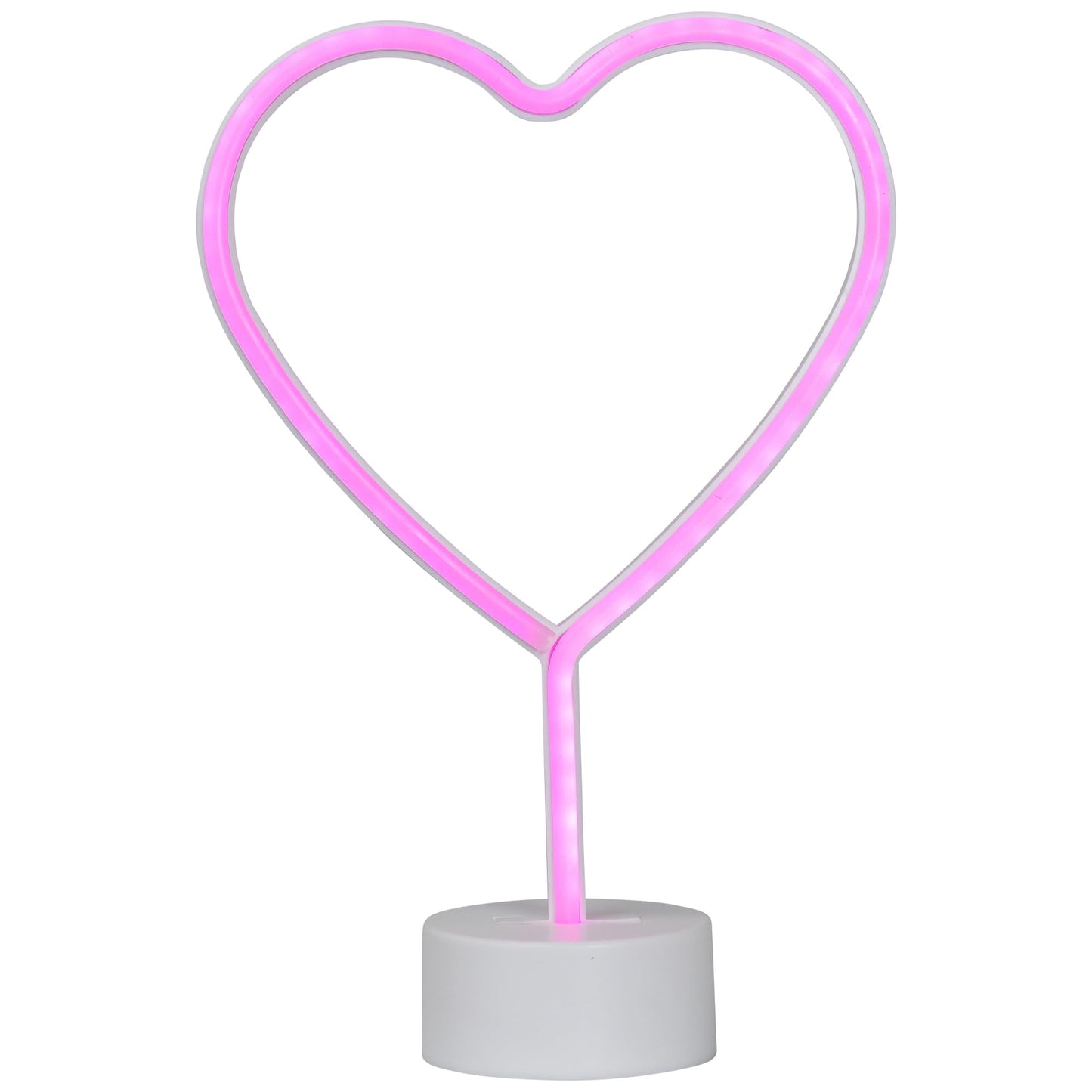 Northlight LED Heart Neon Table Light- 11.5" - Pink