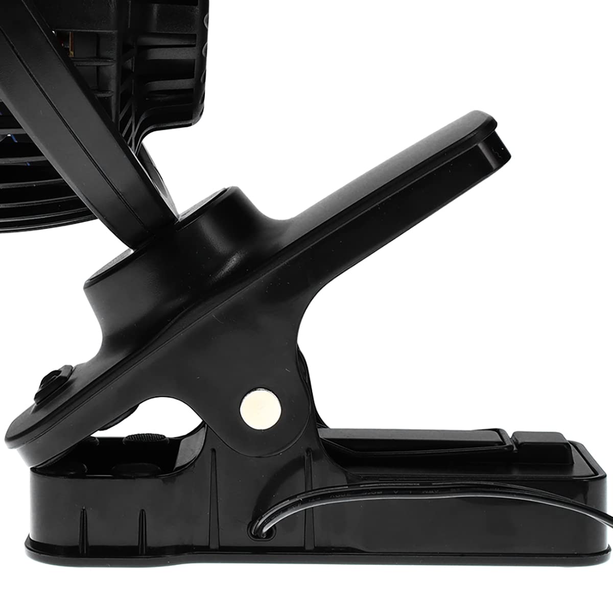 RoadPro RPUSBFAN Black 4-Inch Clip-on Fan for Vehicle or Desk USB Portable Mini Cooling Fan