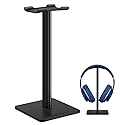 Headphone Stand Headset Holder- Gaming Headset Holder with Aluminum Supporting Bar Flexible Headrest Anti-Slip Earphone Stand for All Headphones…