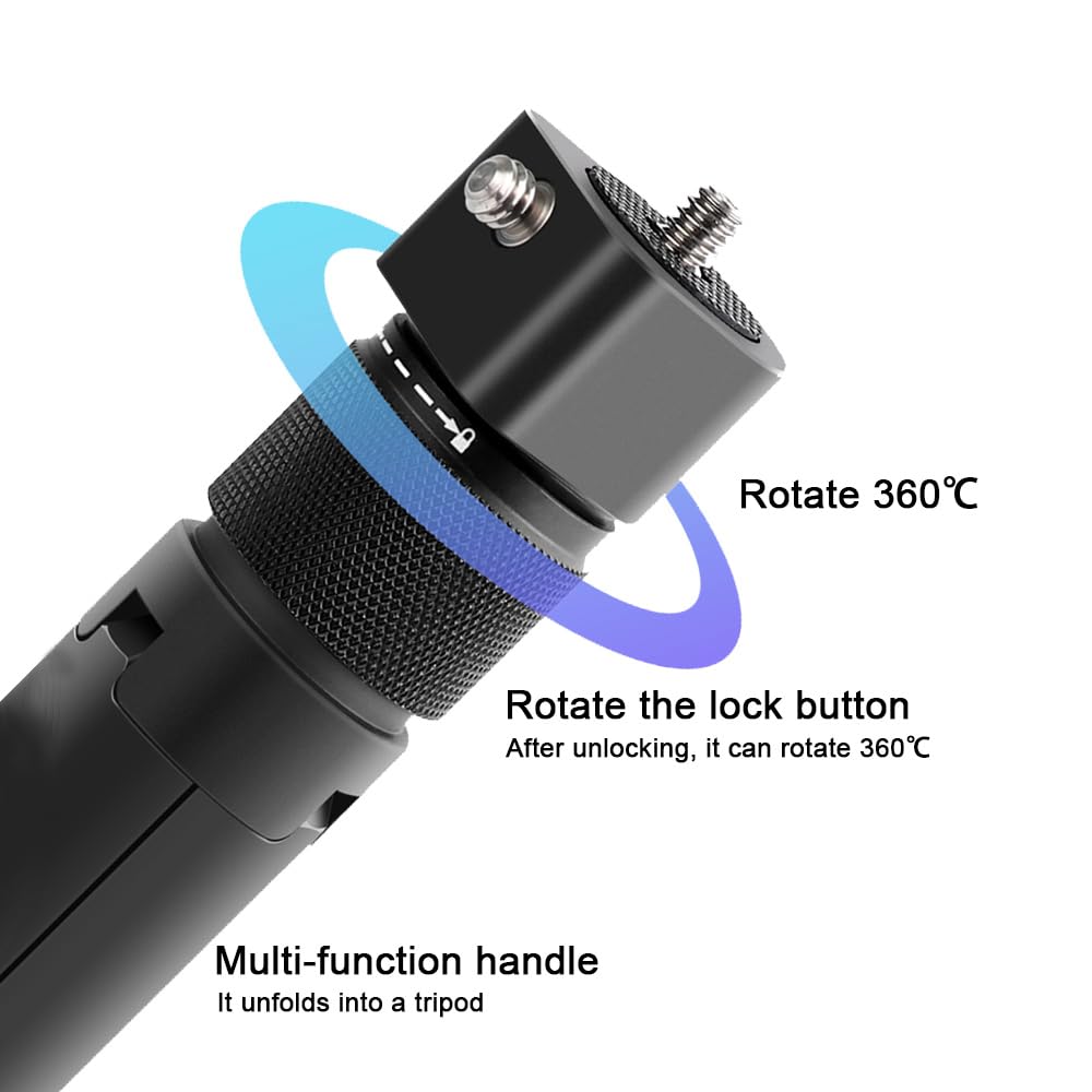 Handheld Camera Selfie Stick and Tripod for Insta360 Bullet Time Bundle, Protection Accessories for Insta360 X4/X3/GO 3S/One X2/RS/R/ etc. Sports
