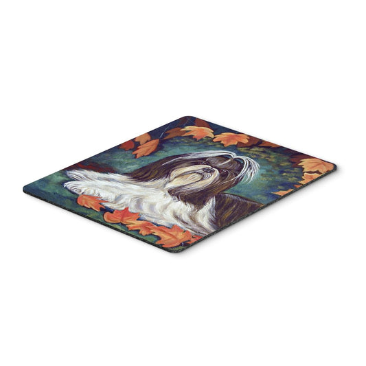 Caroline's Treasures 7182MP Autumn Leaves Shih Tzu Mouse Pad, Hot Pad or Trivet for Home Office Gaming Working Computers Laptop Mouse Mat,Washable