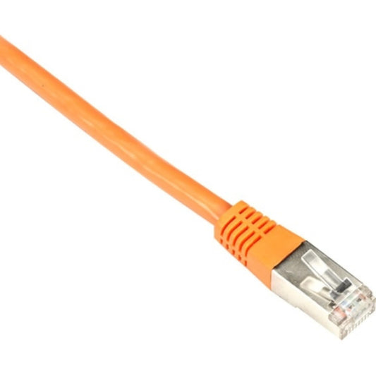 Black Box Cat6 250-MHz Shielded, Stranded Cable SSTP (PIMF), PVC, Orange, 10-ft. (3.0-m)