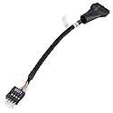 axGear USB 3.0 20-pin Header Female to USB 2.0 9-pin Male Adapter Converter Wire Cable
