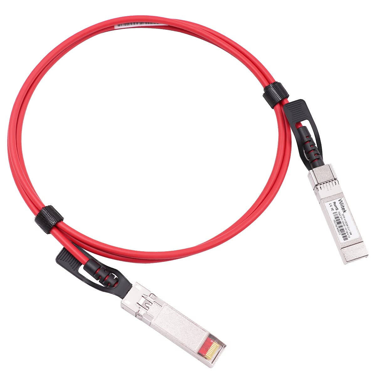 [Red Colored] 1.5m 10G SFP+ DAC Twinax Cable, 10Gbase-CU SFP+ Copper Cable, Compatible for Cisco SFP-H10GB-CU1.5M, Ubiquiti, Juniper, Mellanox