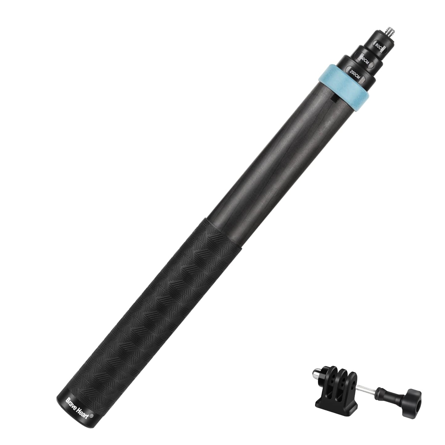 2-Meter/6.5-Foot Retractable Carbon Fiber Invisible Selfie Stick for Insta360 ONE X5 X4 X3 R RS X Insta 360 GO 2 3,for Go Pro Max Hero 13 12 11 10 9 8