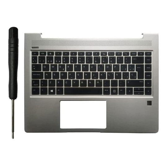 Laptop Replacement Keyboard Compatible for HP ProBook 440 G6 445 G6 440 G7 445 G7 Spanish Layout Backlit with Plamrest Cover