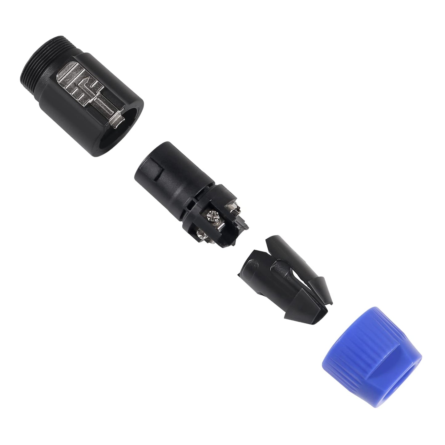 ACEIRMC 4-Pole 4Pin NL4FC Connector Ohm Plug Speaker Audio Cable Plug Adapter Compatible with Neutrik Speakon NL4FC, NL4FX, NL2FC (5pcs Orange + 5pcs