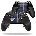 MightySkins Skin Compatible with Microsoft Xbox One Elite Controller - Thin White Line | Protective, Durable, and Unique Vinyl wrap Cover | Easy