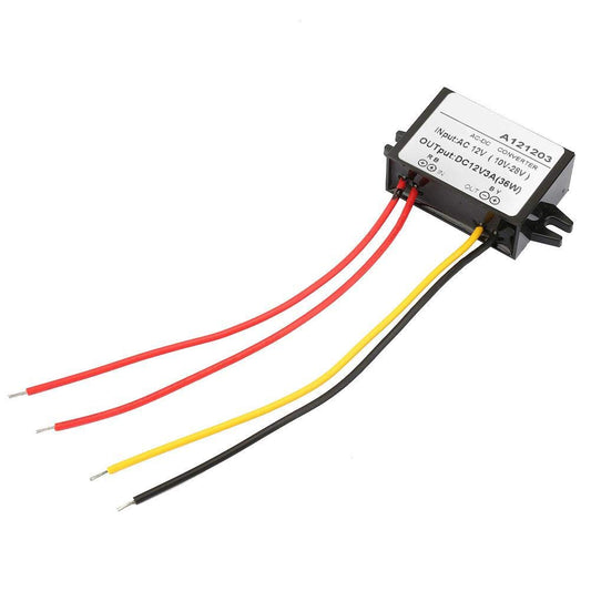 Step Down Voltage Convertor AC 10-28V to DC 12V Power Module for Car/Waterproof Step Down Module Voltage Regulator Rectifier (3A)