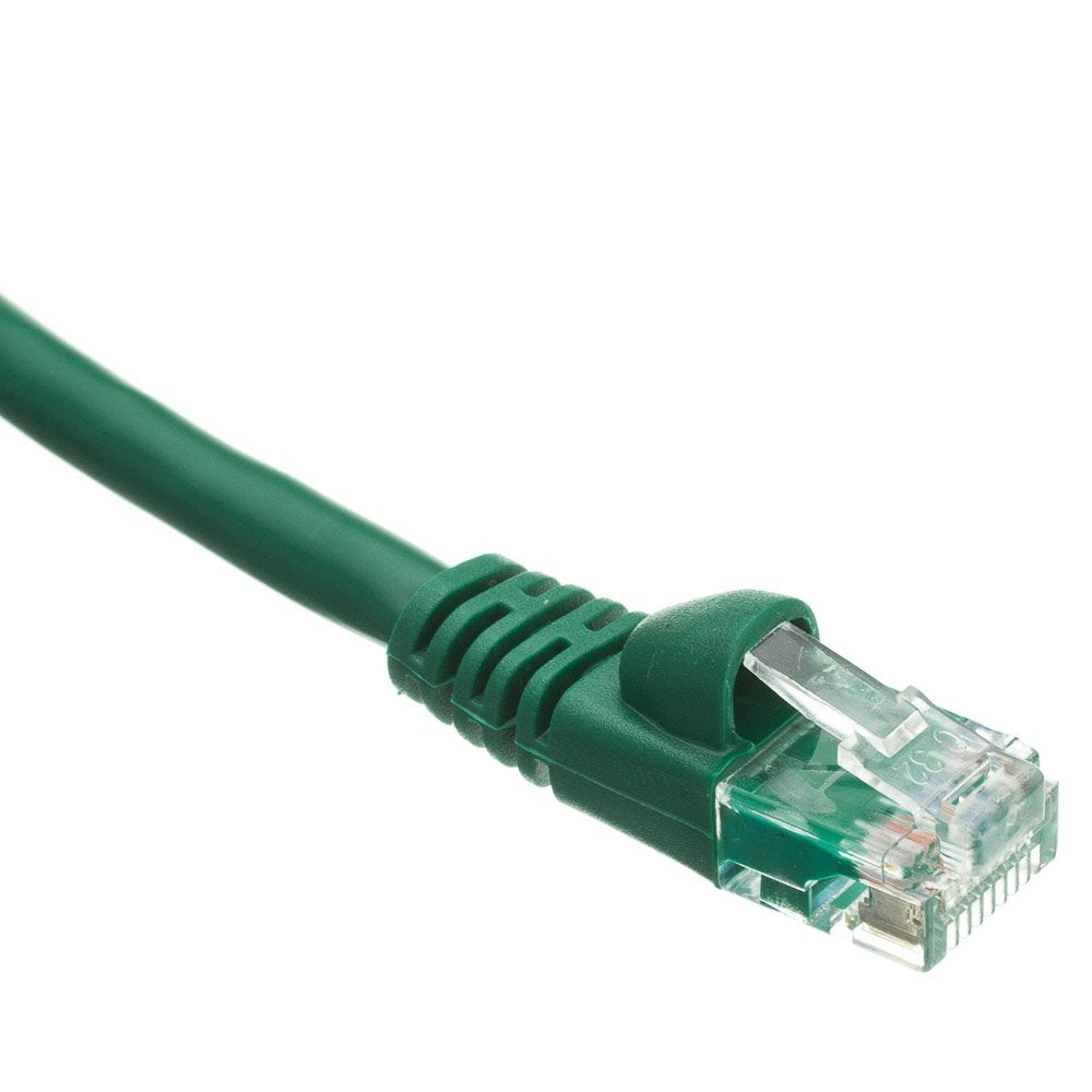 CableWholesale Cat5e UTP Ethernet Cable, Snagless Boot, PoE, 75 ft, Green
