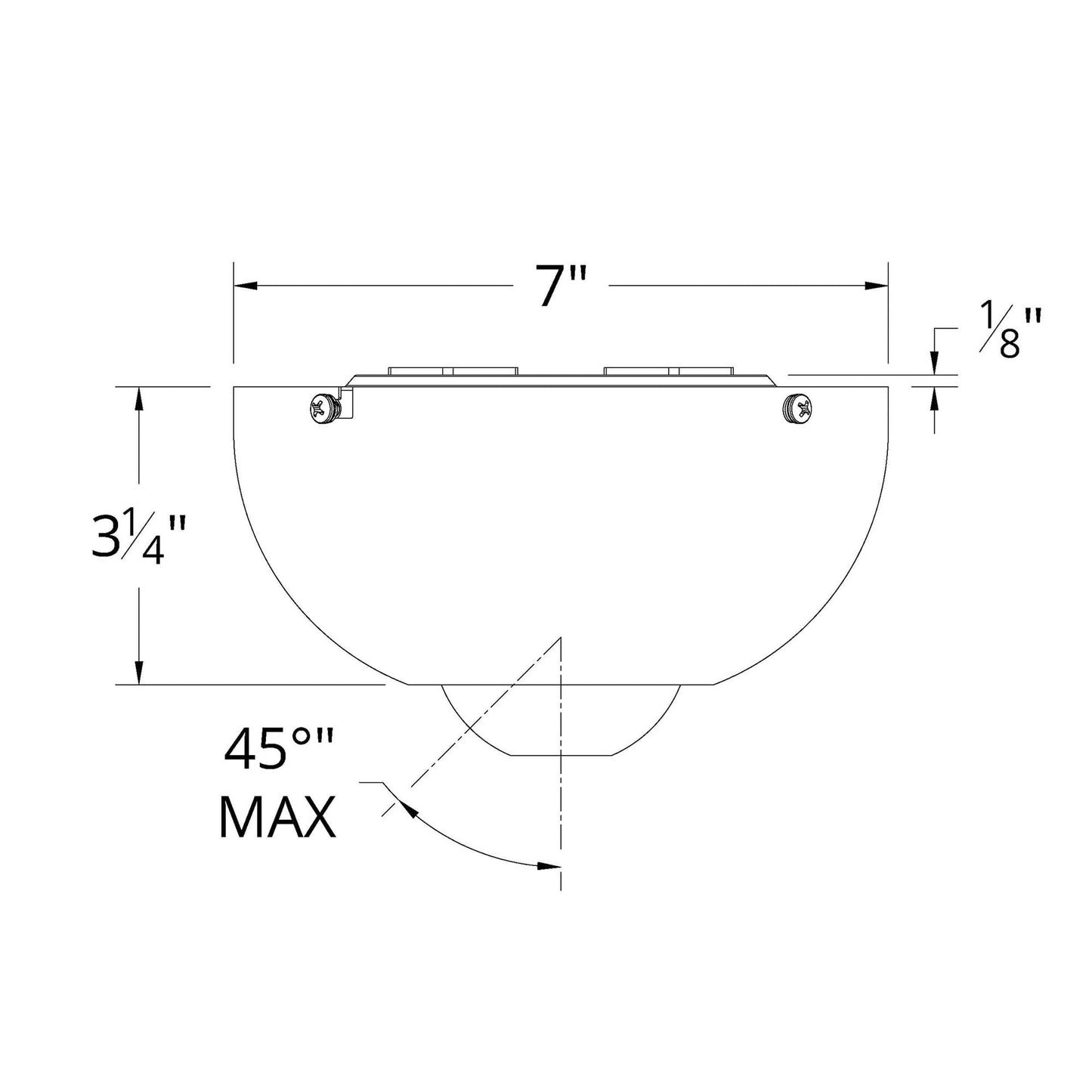 Ceiling Fan Slope Ceiling Kit for Slopes up to 45 Degrees in Matte Black for Modern Forms Smart Fans