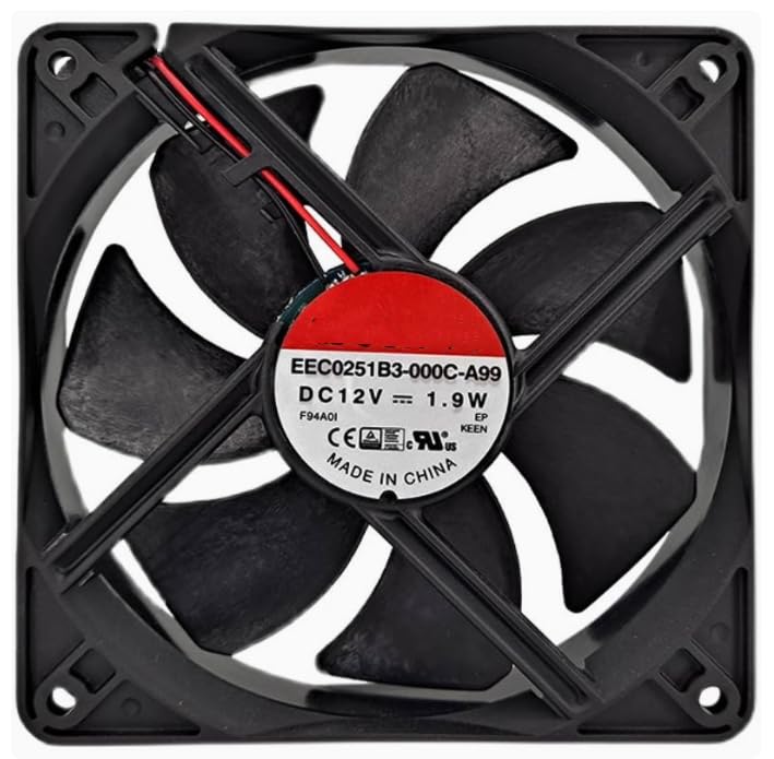 EEC0251B3-000C-A99 DC12V 1.9W 120x120x25mm 2-Wire Silent Fan