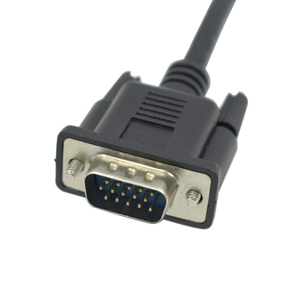 Hxchen 30cm/1ft 15Pin VGA Extension Cable, Male to Female Cable