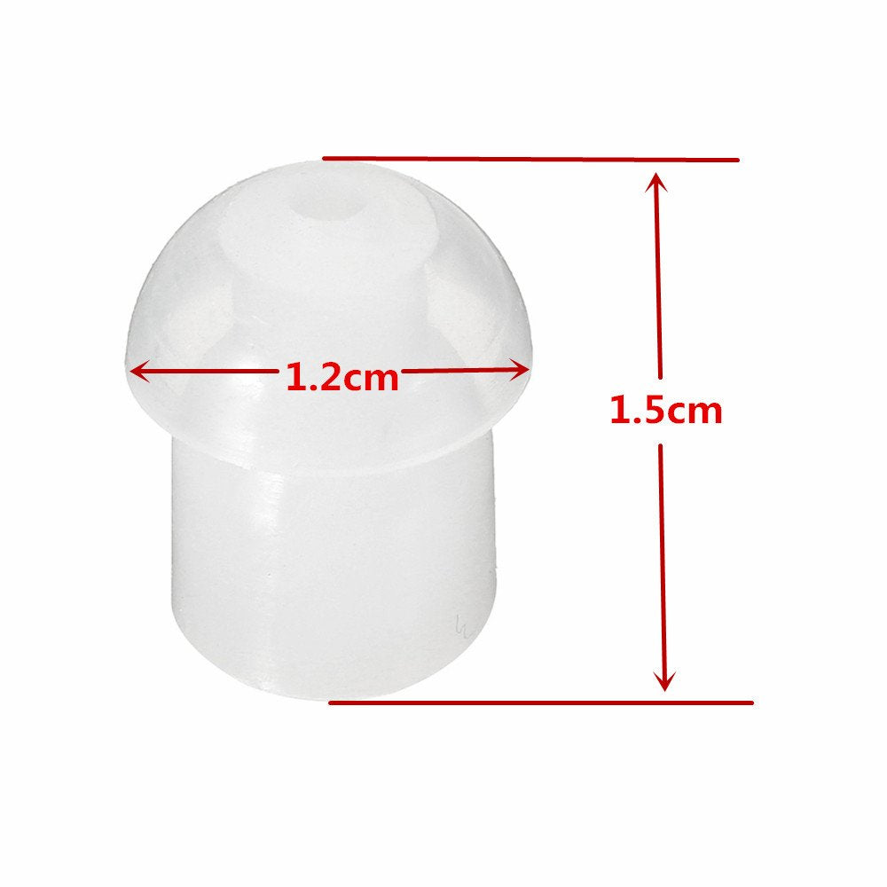 KEYBLU Replacement Mushroom EarTips Earbuds for Radio Acoustic Tube Style Earpieces (10 pcs)