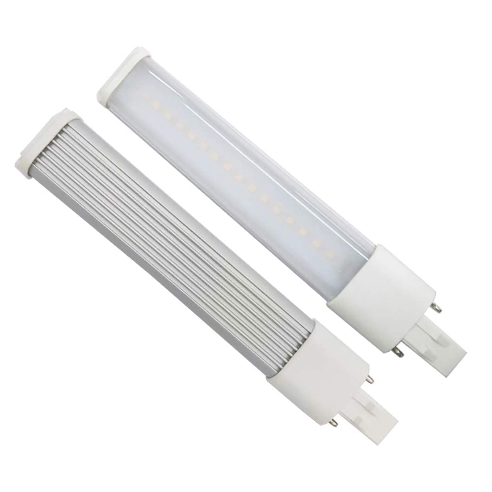 E-Simpo 5pcs 7W 2 Pin GX23 LED Horizontal PL Light Bulb 700LM 13W CFL Equivalent PLS-13W Replacement LED Plug & Play Lamp (Daylight White)