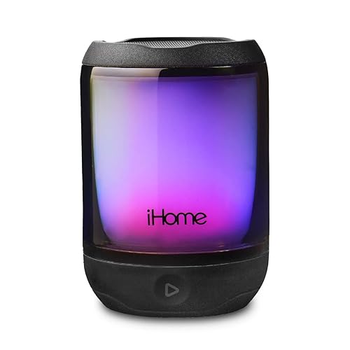 iHome Bluetooth Portable Color Changing iP67 Waterproof, Floatable Bluetooth Speaker with Mega Battery, Rechargeable Speaker