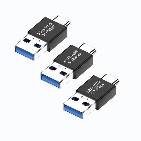 rgzhihuifz USB 3.1 Male to USB C Male Adapter USB A to USB C Connector 10Gbps, Compatible with Mobile Phones, Computers, Notebook Computers, Black【3…