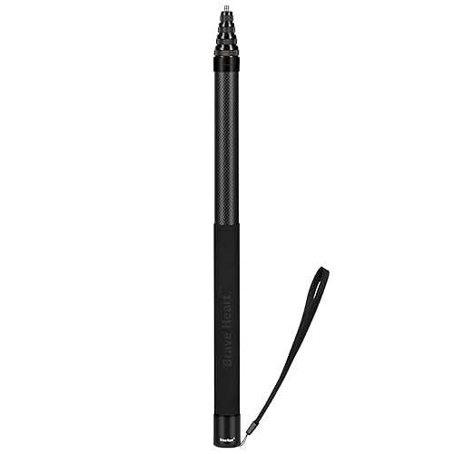 17-118"/3.0m Carbon Fiber Invisible Selfie Stick 9.8ft Extended Super Long Pole for Insta360 X5/X4 Insta 360 X3 ONE X2, ONE R, ONE X, ONE GO 3S 3 2