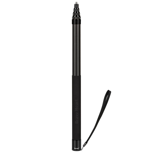 17-118"/3.0m Carbon Fiber Invisible Selfie Stick 9.8ft Extended Super Long Pole for Insta360 X5/X4 Insta 360 X3 ONE X2, ONE R, ONE X, ONE GO 3S 3 2