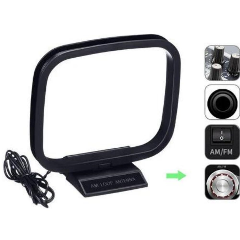 AM Loop Antenna with 2 Pin Bare Wire Compatible with Pioneer Onkyo Yamaha Marantz Pyle Indoor Radio Bluetooth Home Stereo Receiver AV Audio Video Home