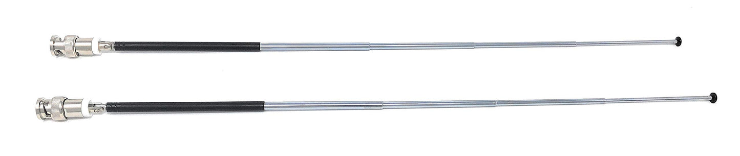 A Pair Telescopic Antennas BNC Connectors for Portable Radio Scanner