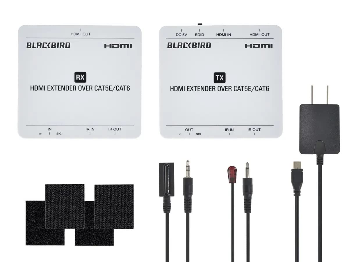 Monoprice 4K HDMI Extender Over Ethernet - CAT5e/6/7, 70 Meters (229 Feet) Power Over Cable (PoC) HDMI Loop Out, Smart EDID, IR Bidirectional