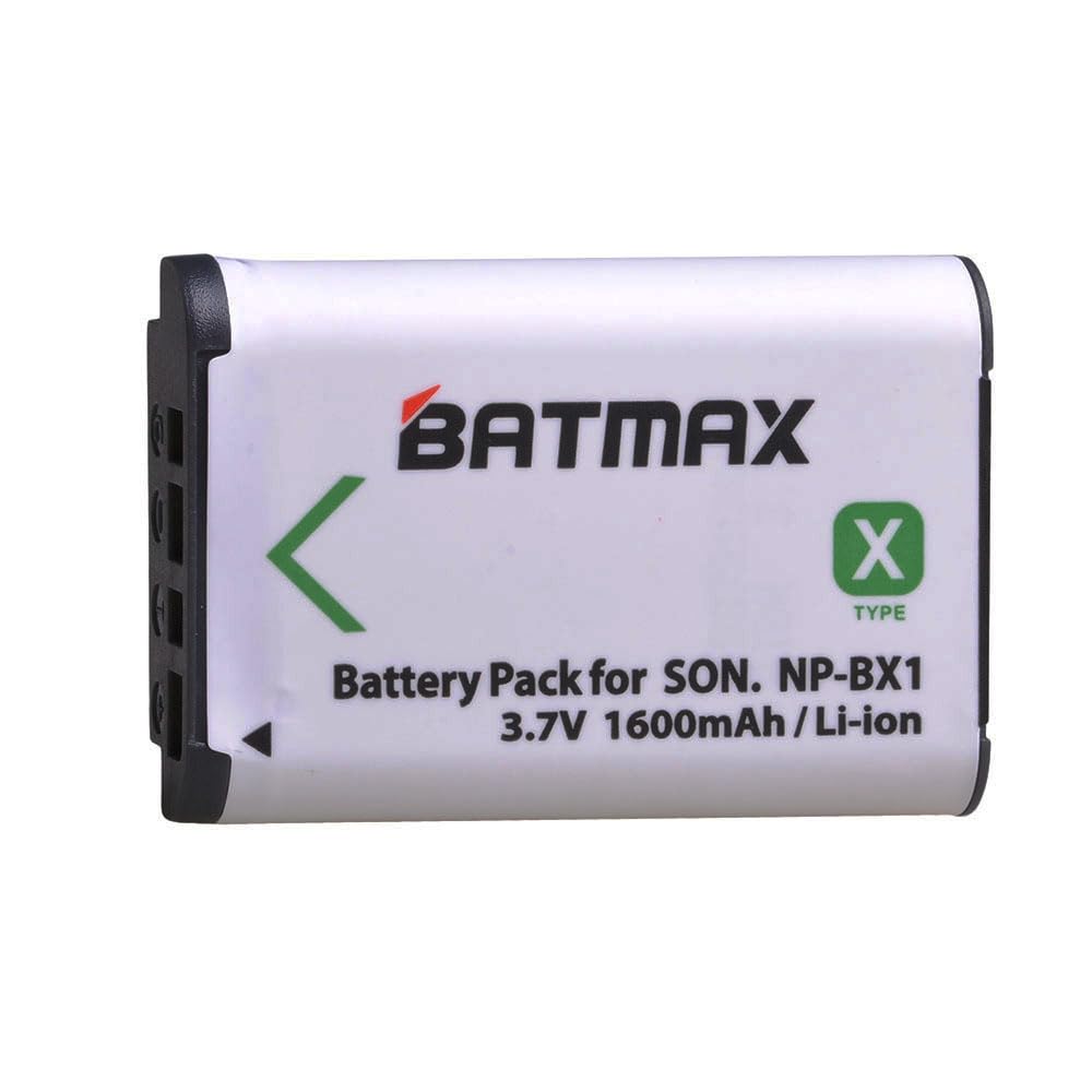 Batmax 4Packs NP-BX1 Battery (1600mAh) and LCD Dual USB Charger for Sony NP BX1/M8, Cyber-Shot DSC-HX80, RX1, RX1R, RX100, RX1RII, H400, HX300, HX50V