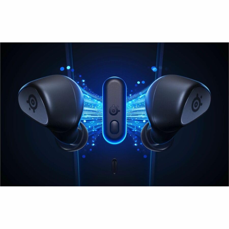 SteelSeries Arctis GameBuds for Xbox/PC/PS5/Switch/Mobile - Quick-Switch 2.4GHz+Bluetooth 5.3 - Active Noise Cancelling - Mobile App - Water Resistant