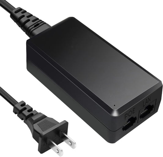 Real HD 48V 24W 0.5A POE Injector Adapter Power Supply,10/100Mbps IEEE 802.3af Compliant, Up to 100M (328 Feet), for Most Cisco/Polycom/Aastra Phones