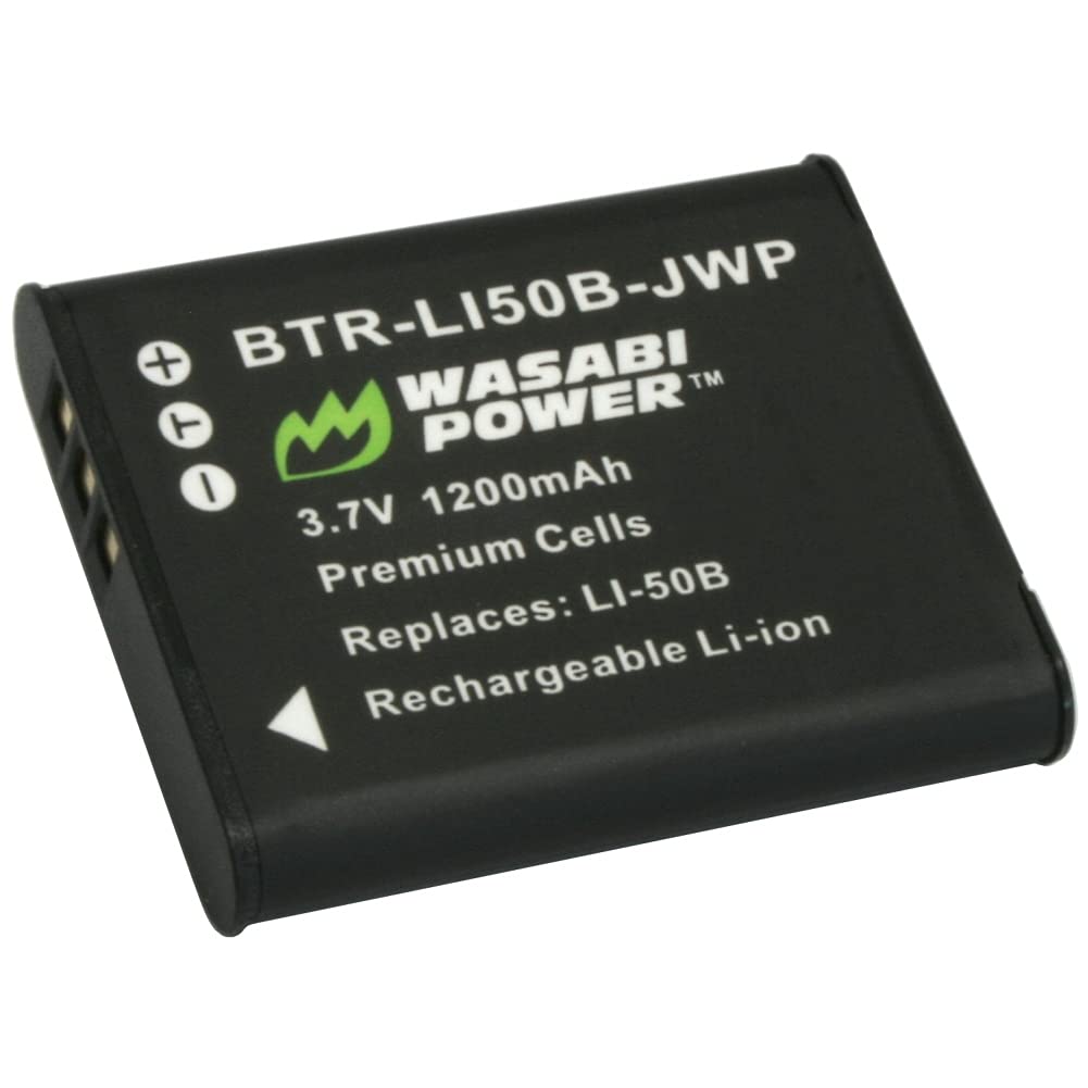 Wasabi Power Battery (2-Pack) and USB-C Charger for Ricoh Pentax D-LI92 and Ricoh Pentax Optio I-10, RZ10, RZ18, WG-1, WG-1 GPS, WG-2, WG-2 GPS, WG-3