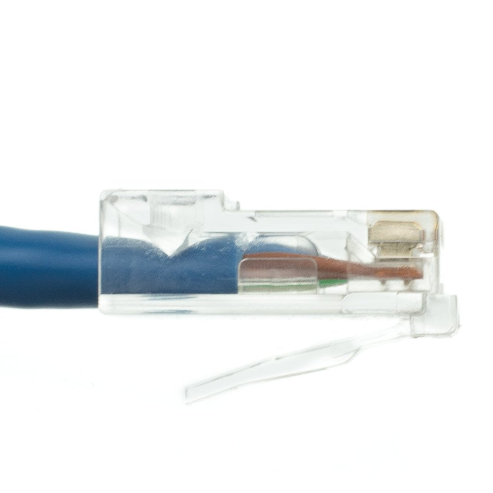 CableWholesale Cat5e UTP Ethernet Cable, Bootless, PoE, 50 ft, Blue