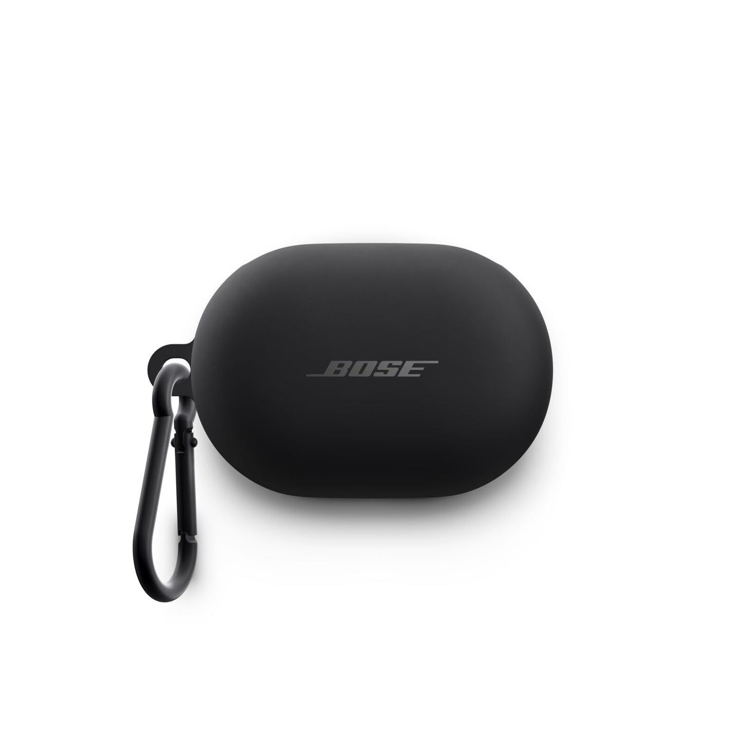 Bose QuietComfort Earbuds Silicone Case Cover, Protective Silicone Exterior, with Aluminum Carabiner for Convenient Carrying, Black