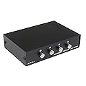 Toptekits 4 Port Way 8P8C RJ45 Network Ethernet Splitter Manual ABCD Sharing Switch Box,4 Ports Network Switch Splitter Selector Hub 4-in 1-Out or