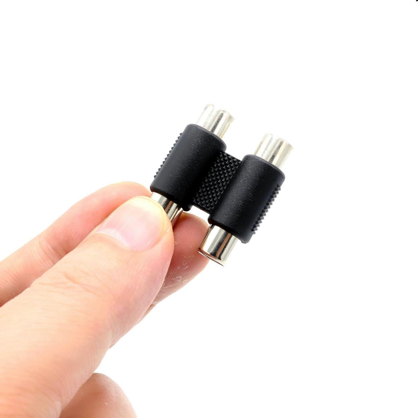 ZXUEZHENG 2 Pack RCA Female to Female Coupler,Dual Coupler, Barrel Connectors, Stereo Audio Video Cable Adapter Coupler Panel Mount?2 Female
