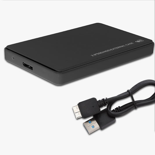 ASHATA 2.5 Inch Enclosure, Portable Hard Drive Case with USB 3.0 for Laptop Drive SSD, Support 2.5 Inch for SATA/ for SATA 2/ for SATA 3 and SSD Solid