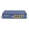 Amcrest 8-Port POE+ Switch, Power Over Ethernet, 802.3at, 96W, Metal Housing, 2-Port Uplink, Unmanaged, Desktop, 1-Year Warranty