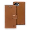 SafeSleeve Wallet Leather Case for iPhone 16e/17e EMF Blocker for Cell Phone with 3 Card Holder & Adjustable Stand - Magnetic Closure, and Magnetic