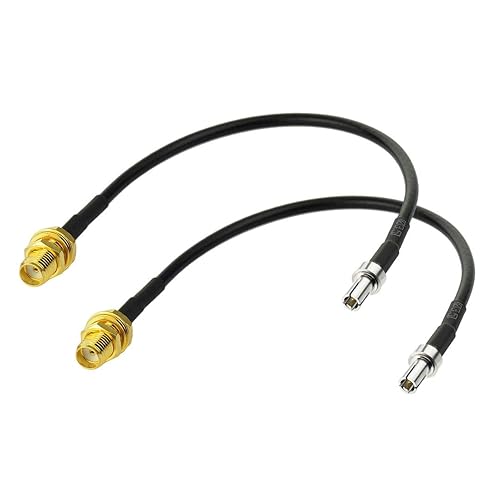 Bingfu 4G LTE Antenna Adapter SMA Female to TS9 Connector Coaxial Pigtail Cable 15cm 6 inch (2-Pack) Compatible with 4G LTE Mobile Hotspot MiFi Router