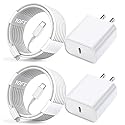 For iPhone Fast Charger, [Apple MFi Certified] 2 Pack PD USB C Wall Charger Block Plug with 10FT Extra Long USB C to Lightning Fast Charging Data…