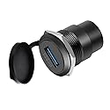 YiKaiEn USB3.0 Female-to-Female Panel Mount Adapter - 5Gbps High-Speed Waterproof & Dustproof USB Converter, Round Data Connector Mount for Efficient…