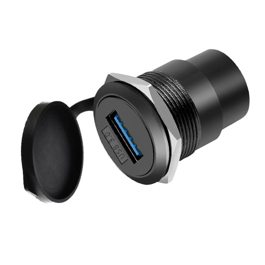 YiKaiEn USB3.0 Female-to-Female Panel Mount Adapter - 5Gbps High-Speed Waterproof & Dustproof USB Converter, Round Data Connector Mount for Efficient…